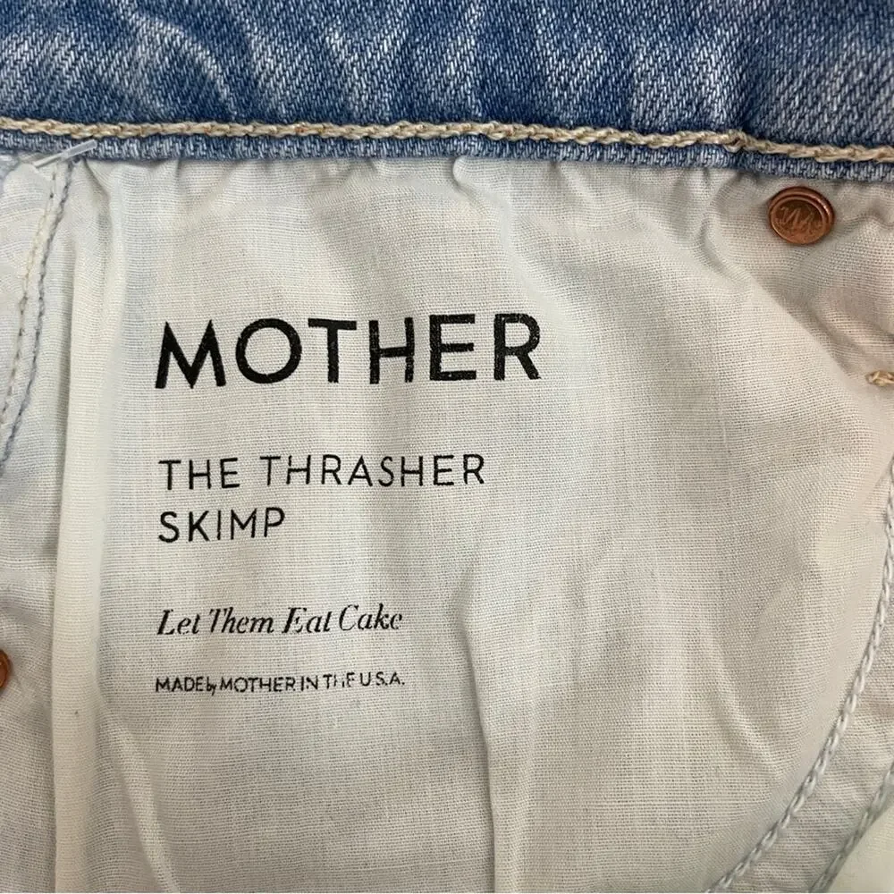 MOTHER Superior The Thrasher Skimp Jeans Let Them Eat Cake Sz 27 - Picture 9 of 11